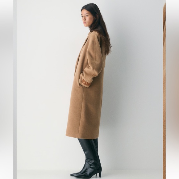 NEW Aritzia Babaton The Slouch Coat  - (Re)Camel Wool XS Tall - Picture 7 of 8